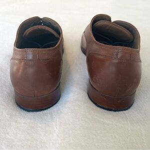 Aldo Men’s Size 13 Brown Leather Lace Up Dress Shoes w/ Wooden Rubber Soles